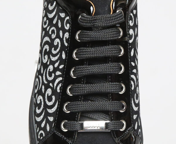 Extravagante Ledersneaker mit Glitzer – Bild 3