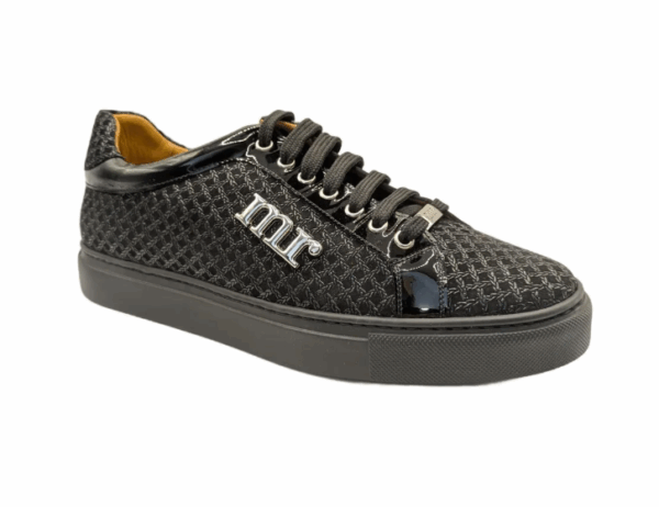 Geprägter Lackleder-Sneaker, hoch geschnitten, hochwertige Verarbeitung, Lederfutter, herausnehmbare Innensohle – Bild 2