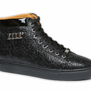 Geprägter Lackledersneaker, hoch geschnitten, hochwertige Verarbeitung, Lederfutter, herausnehmbare Innensohle