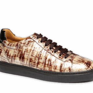 Sneakers aus geprägtem Lackleder